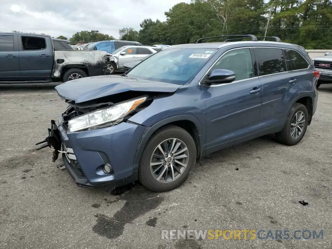 1 Фотография поврежденного автомобиля 5TDJZRFH8KS920986 TOYOTA HIGHLANDER 2019