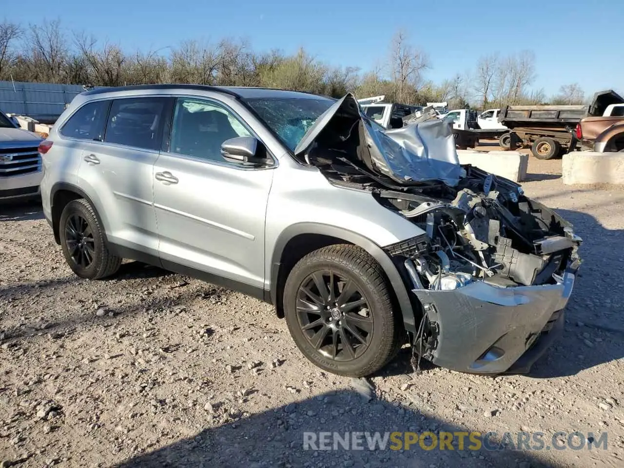 4 Фотография поврежденного автомобиля 5TDJZRFH9KS613925 TOYOTA HIGHLANDER 2019