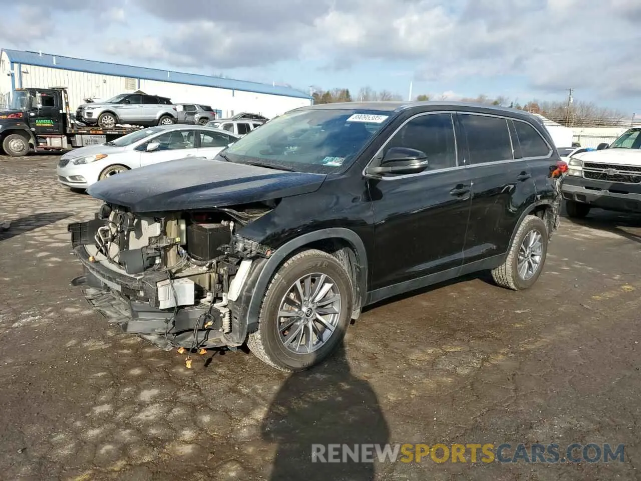 1 Фотография поврежденного автомобиля 5TDJZRFH9KS628277 TOYOTA HIGHLANDER 2019