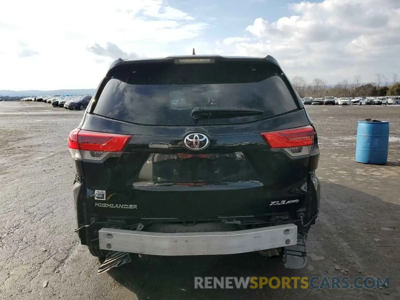 6 Фотография поврежденного автомобиля 5TDJZRFH9KS628277 TOYOTA HIGHLANDER 2019