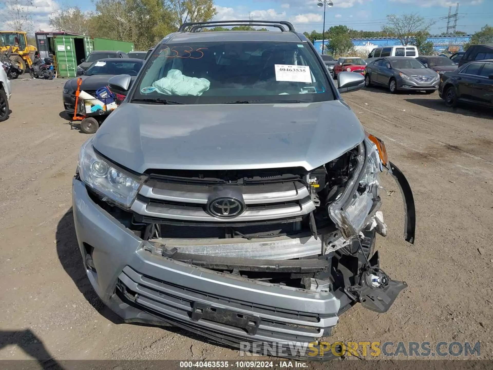 6 Photograph of a damaged car 5TDJZRFHXKS726296 TOYOTA HIGHLANDER 2019