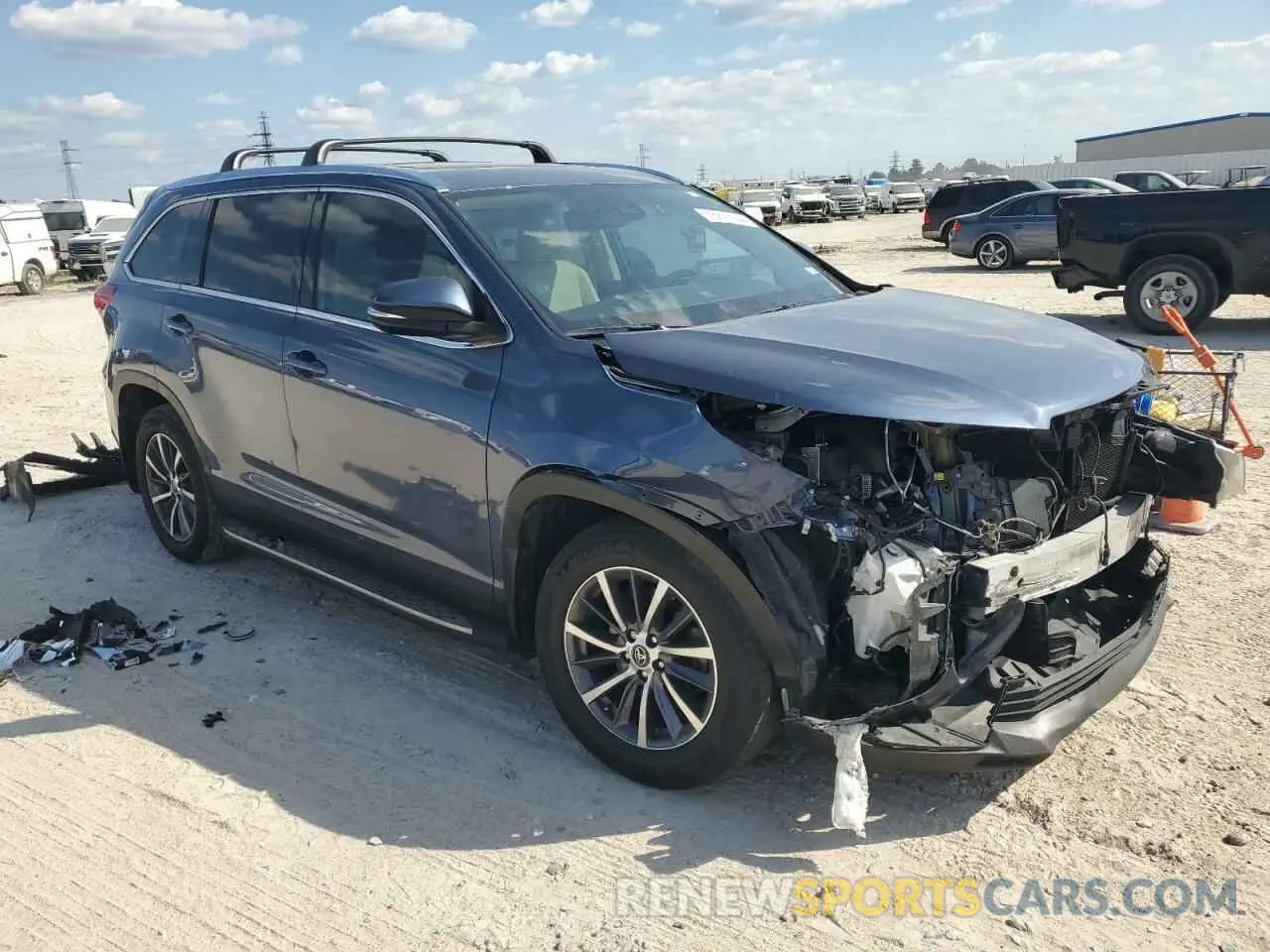 4 Фотография поврежденного автомобиля 5TDKZRFH2KS292654 TOYOTA HIGHLANDER 2019