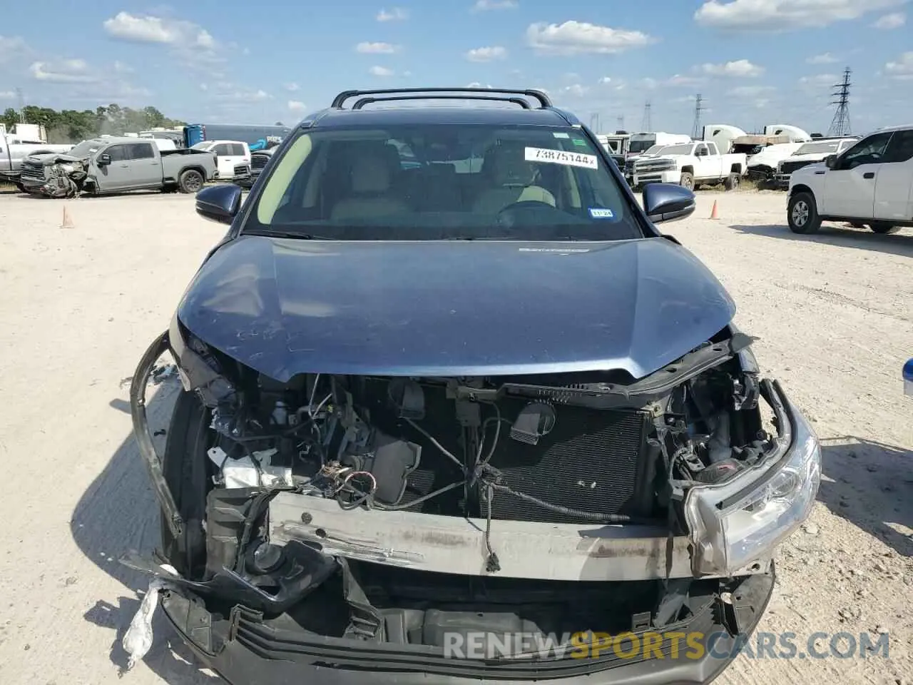 5 Фотография поврежденного автомобиля 5TDKZRFH2KS292654 TOYOTA HIGHLANDER 2019