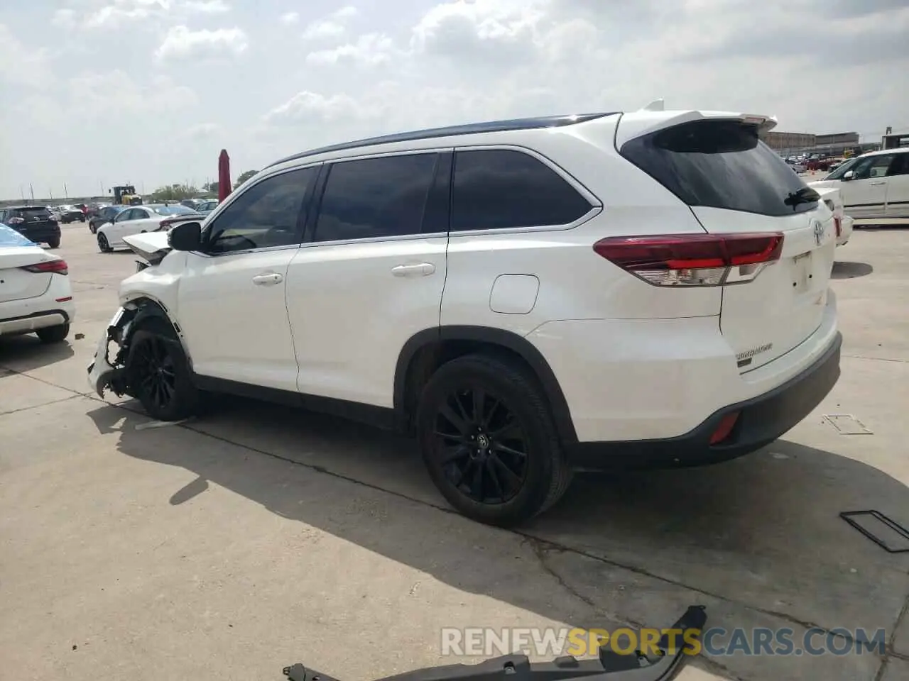 2 Фотография поврежденного автомобиля 5TDKZRFH3KS570607 TOYOTA HIGHLANDER 2019
