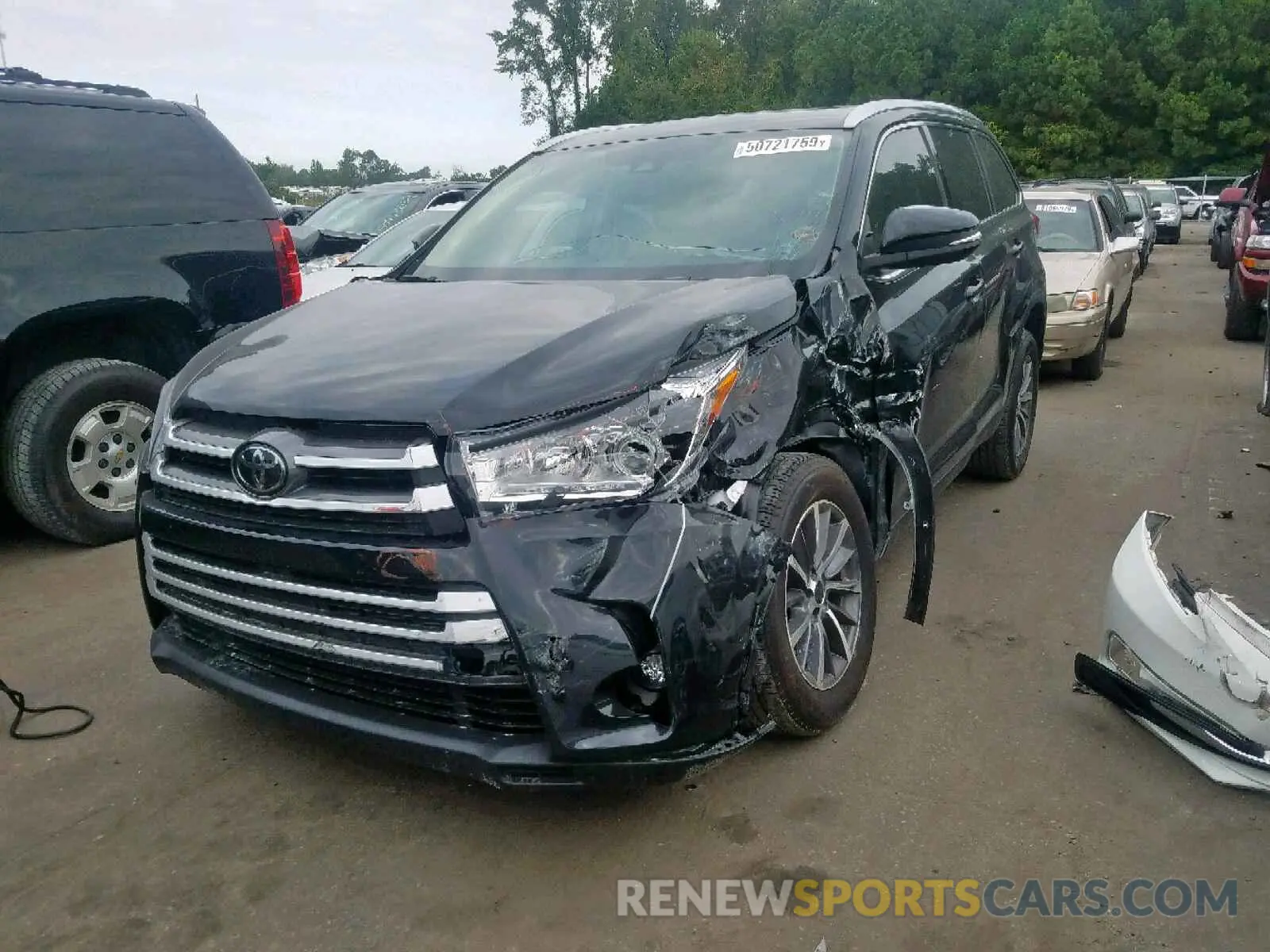 2 Фотография поврежденного автомобиля 5TDKZRFH4KS557090 TOYOTA HIGHLANDER 2019