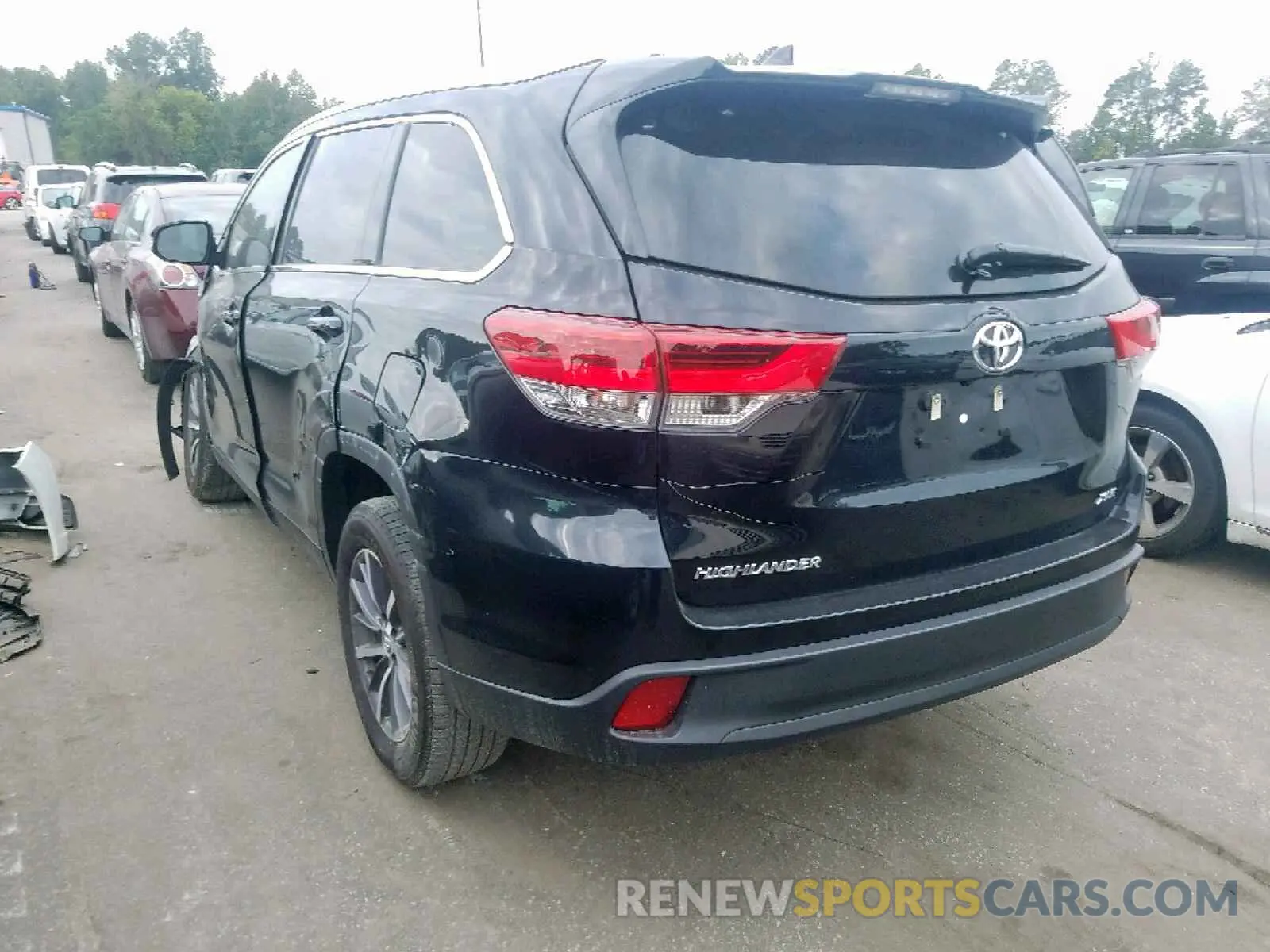 3 Фотография поврежденного автомобиля 5TDKZRFH4KS557090 TOYOTA HIGHLANDER 2019