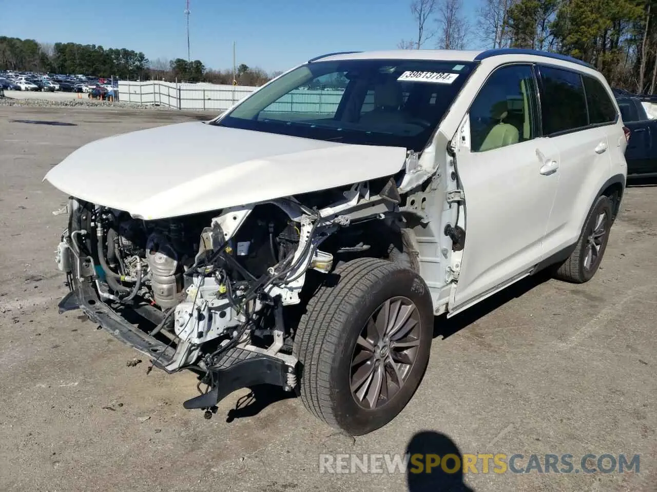 1 Фотография поврежденного автомобиля 5TDKZRFH8KS329030 TOYOTA HIGHLANDER 2019