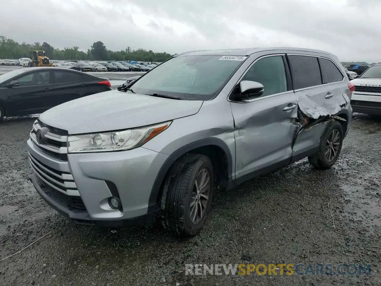 1 Photograph of a damaged car 5TDKZRFHXKS552573 TOYOTA HIGHLANDER 2019