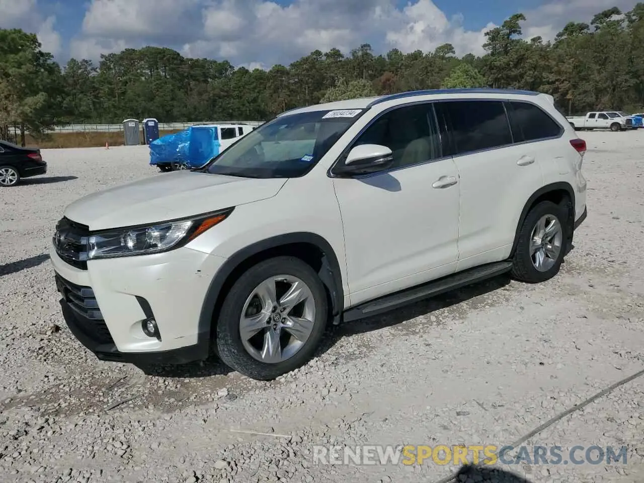 1 Фотография поврежденного автомобиля 5TDYZRFH2KS298318 TOYOTA HIGHLANDER 2019