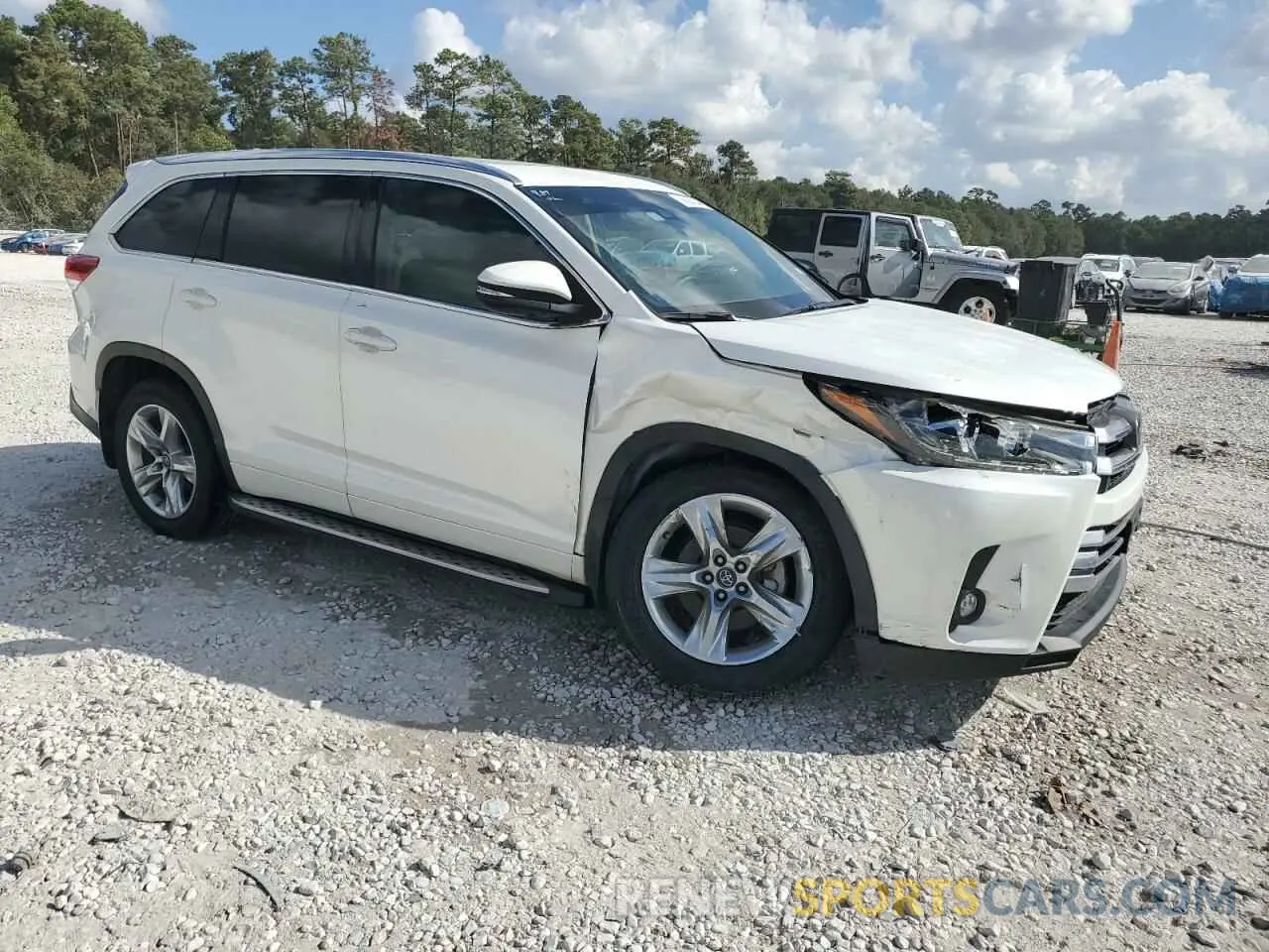 4 Фотография поврежденного автомобиля 5TDYZRFH2KS298318 TOYOTA HIGHLANDER 2019