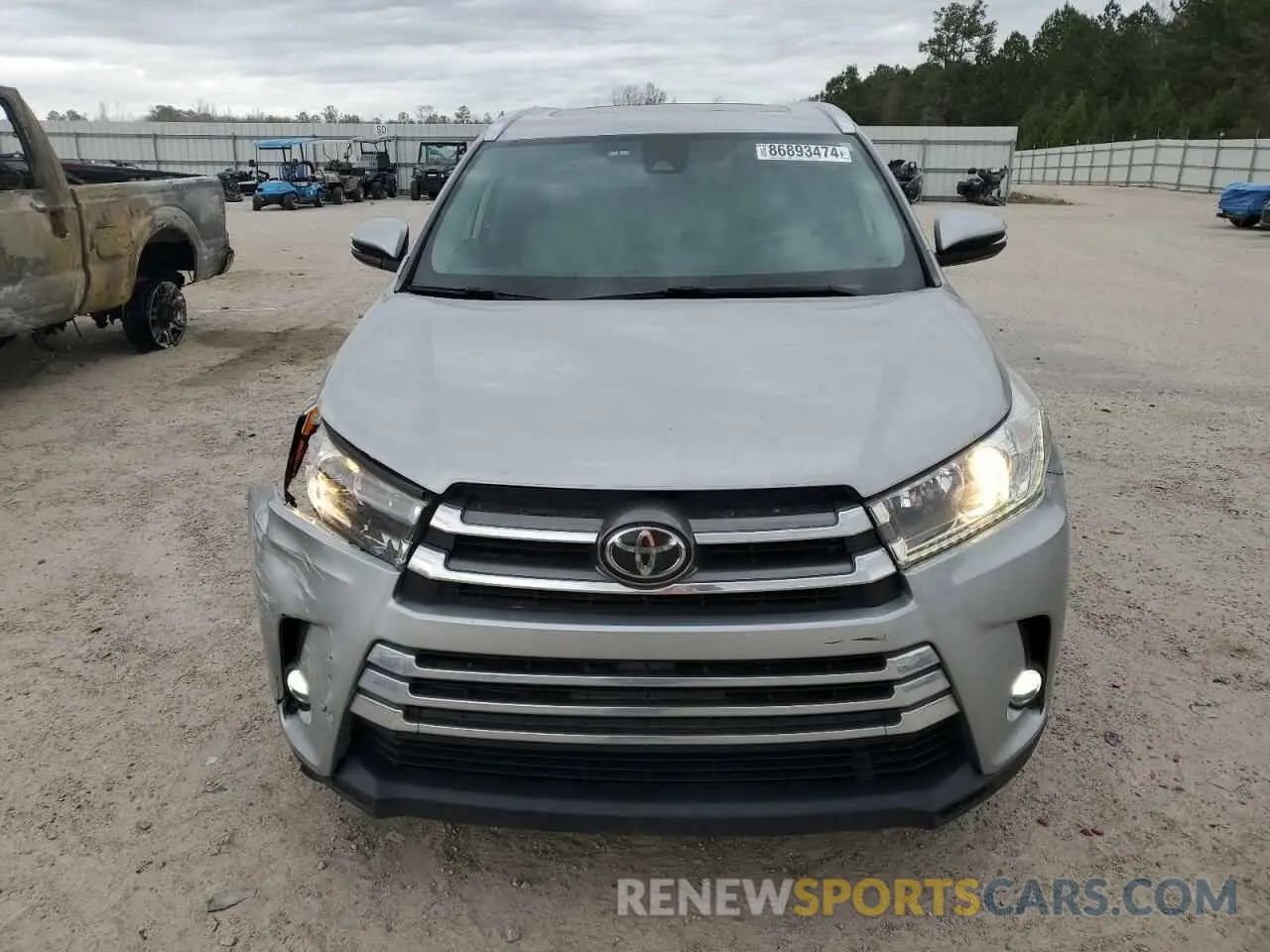 5 Фотография поврежденного автомобиля 5TDYZRFH2KS367430 TOYOTA HIGHLANDER 2019