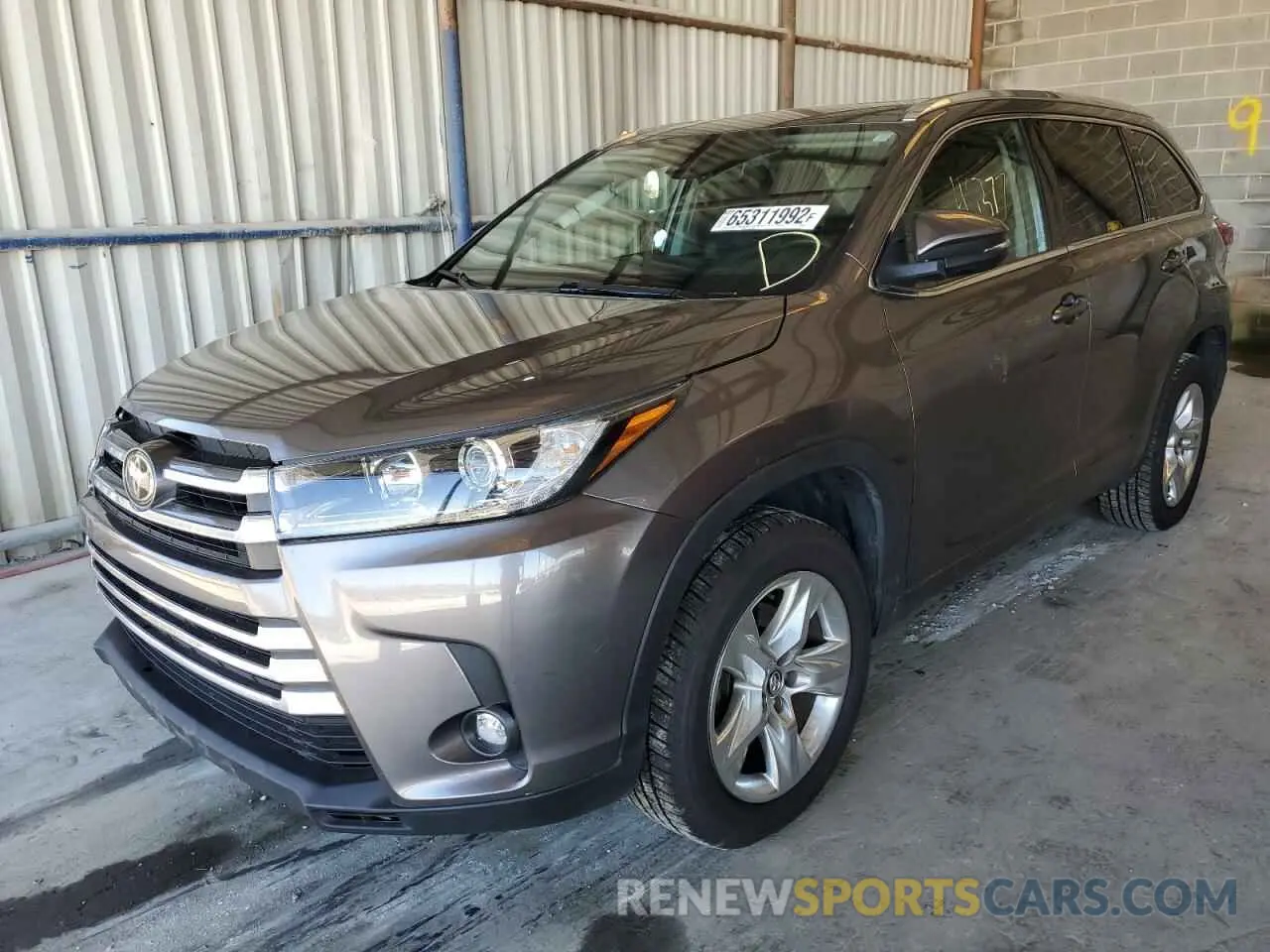 2 Фотография поврежденного автомобиля 5TDYZRFH3KS336753 TOYOTA HIGHLANDER 2019