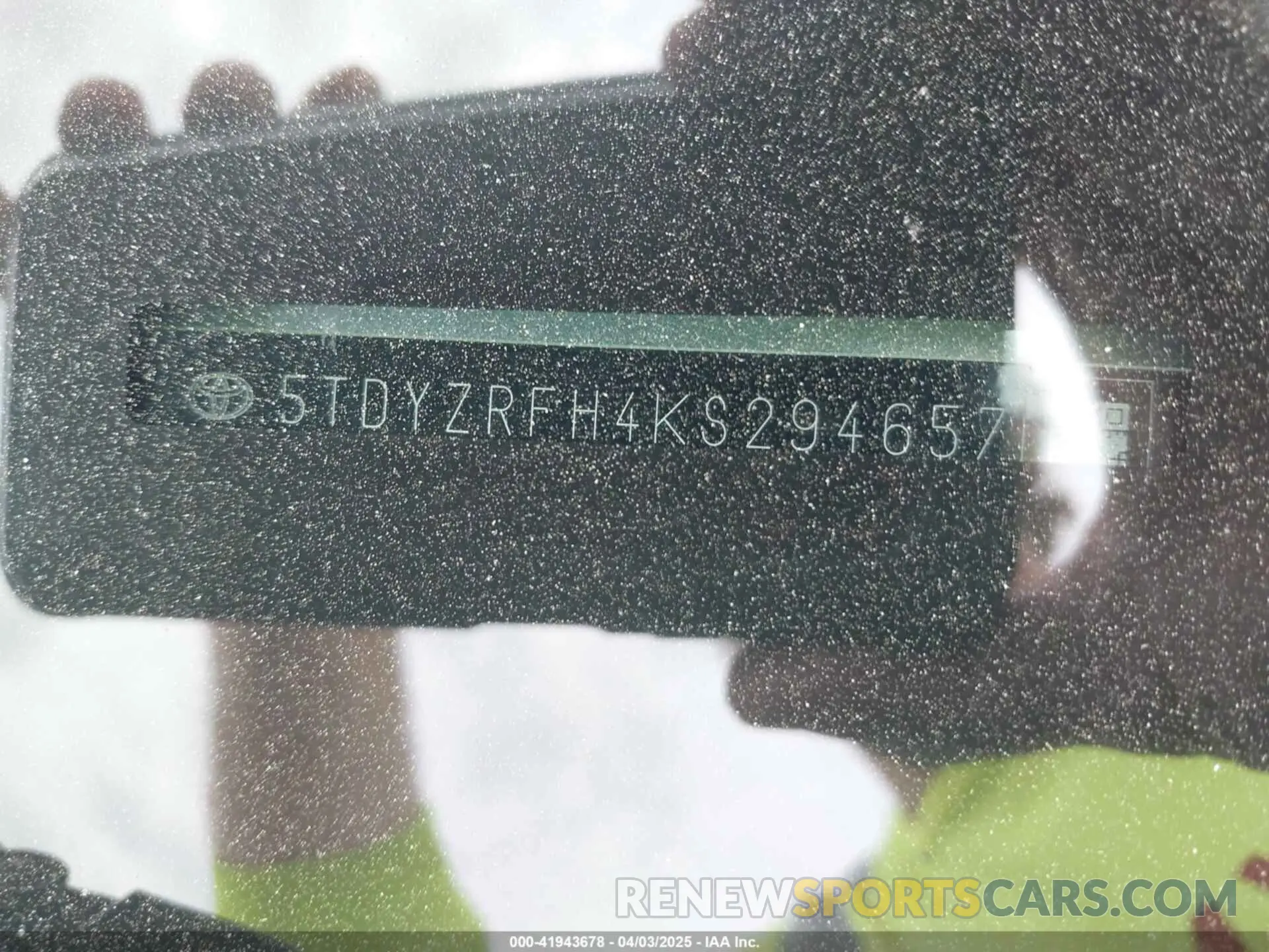 9 Фотография поврежденного автомобиля 5TDYZRFH4KS294657 TOYOTA HIGHLANDER 2019