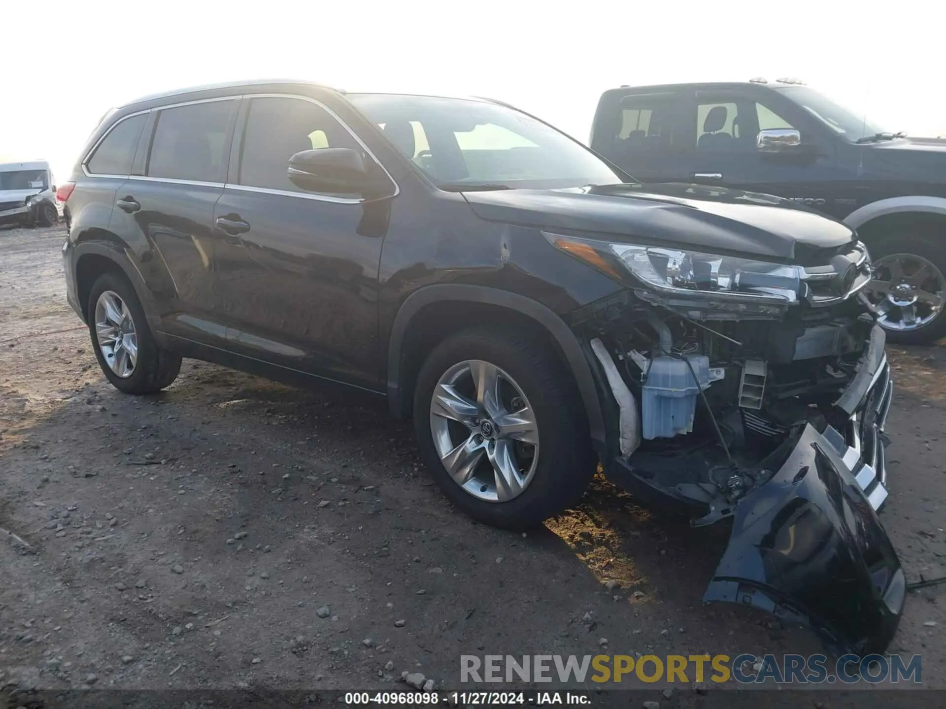 1 Photograph of a damaged car 5TDYZRFH5KS298250 TOYOTA HIGHLANDER 2019