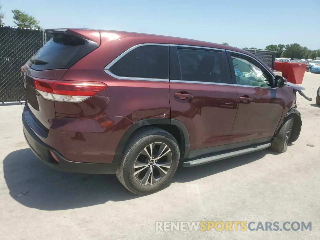 3 Фотография поврежденного автомобиля 5TDZARFH1KS045731 TOYOTA HIGHLANDER 2019