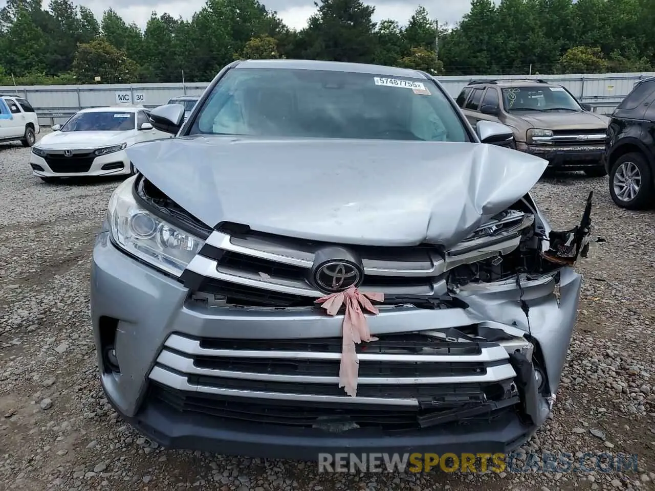 5 Фотография поврежденного автомобиля 5TDZARFH3KS055936 TOYOTA HIGHLANDER 2019