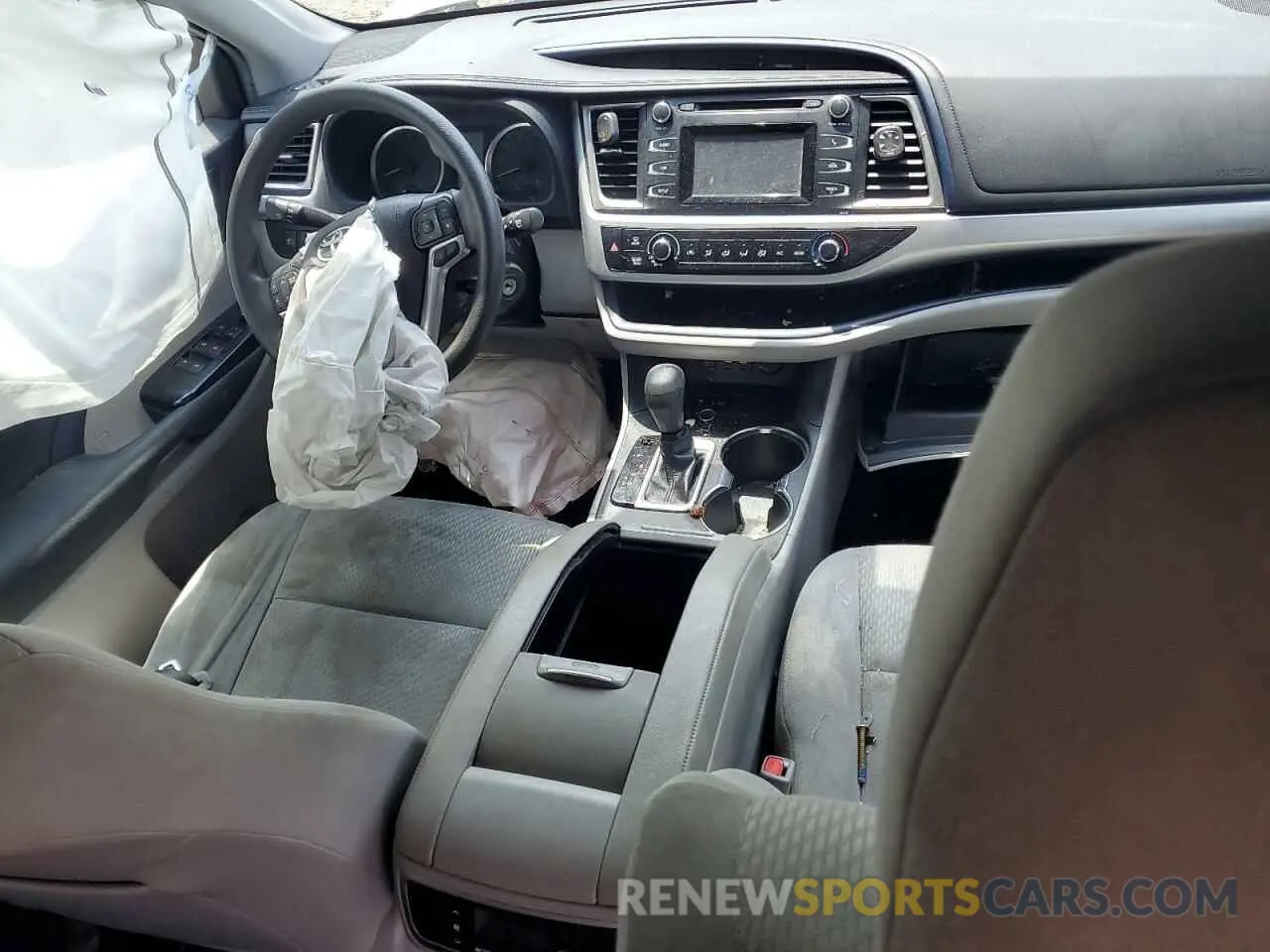 8 Фотография поврежденного автомобиля 5TDZARFH3KS055936 TOYOTA HIGHLANDER 2019
