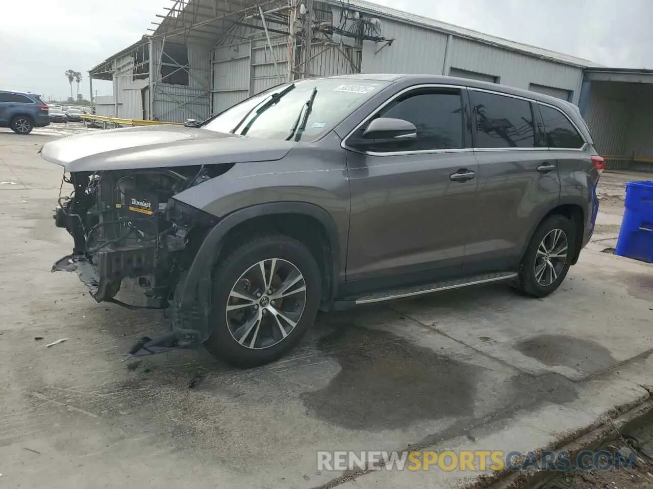 1 Photograph of a damaged car 5TDZARFH5KS052925 TOYOTA HIGHLANDER 2019