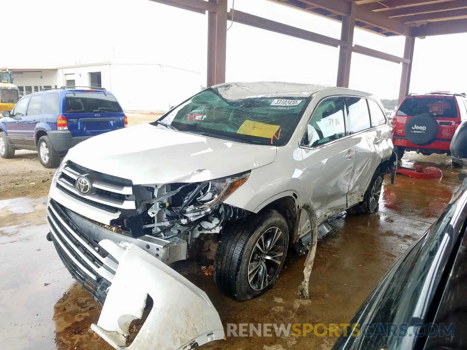 2 Photograph of a damaged car 5TDZARFH7KS055857 TOYOTA HIGHLANDER 2019