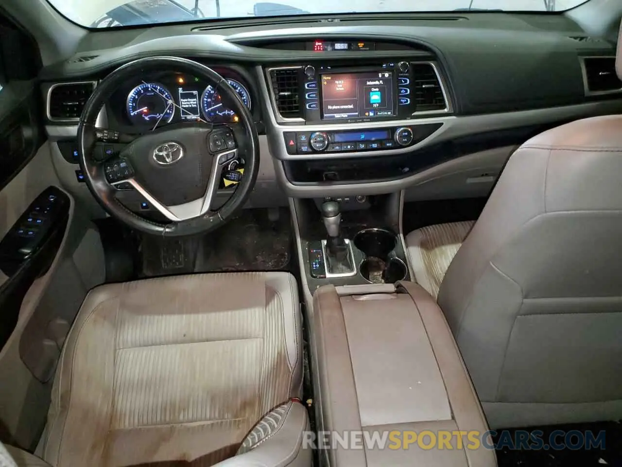 8 Фотография поврежденного автомобиля 5TDZZRFH2KS357226 TOYOTA HIGHLANDER 2019