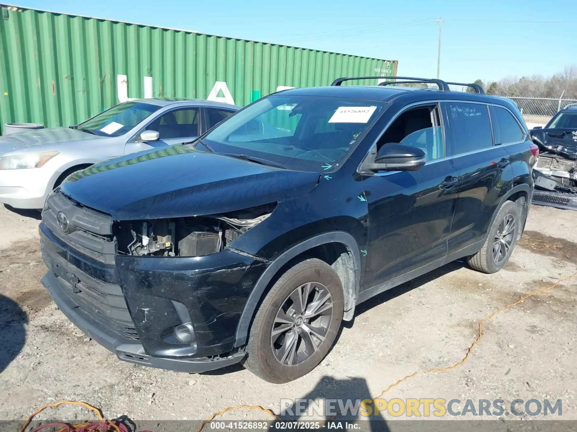 2 Фотография поврежденного автомобиля 5TDZZRFH3KS295920 TOYOTA HIGHLANDER 2019