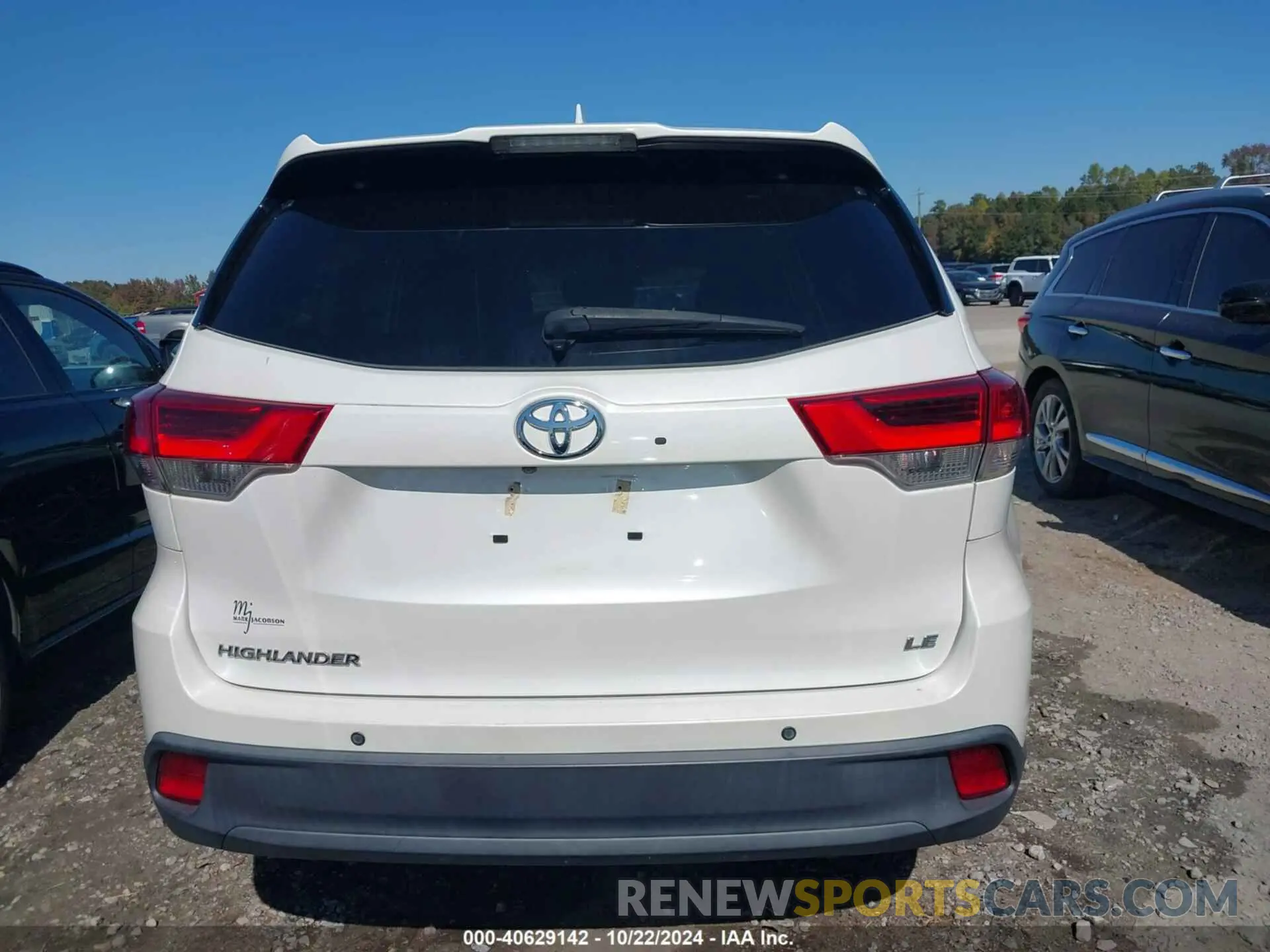 16 Фотография поврежденного автомобиля 5TDZZRFH5KS316122 TOYOTA HIGHLANDER 2019