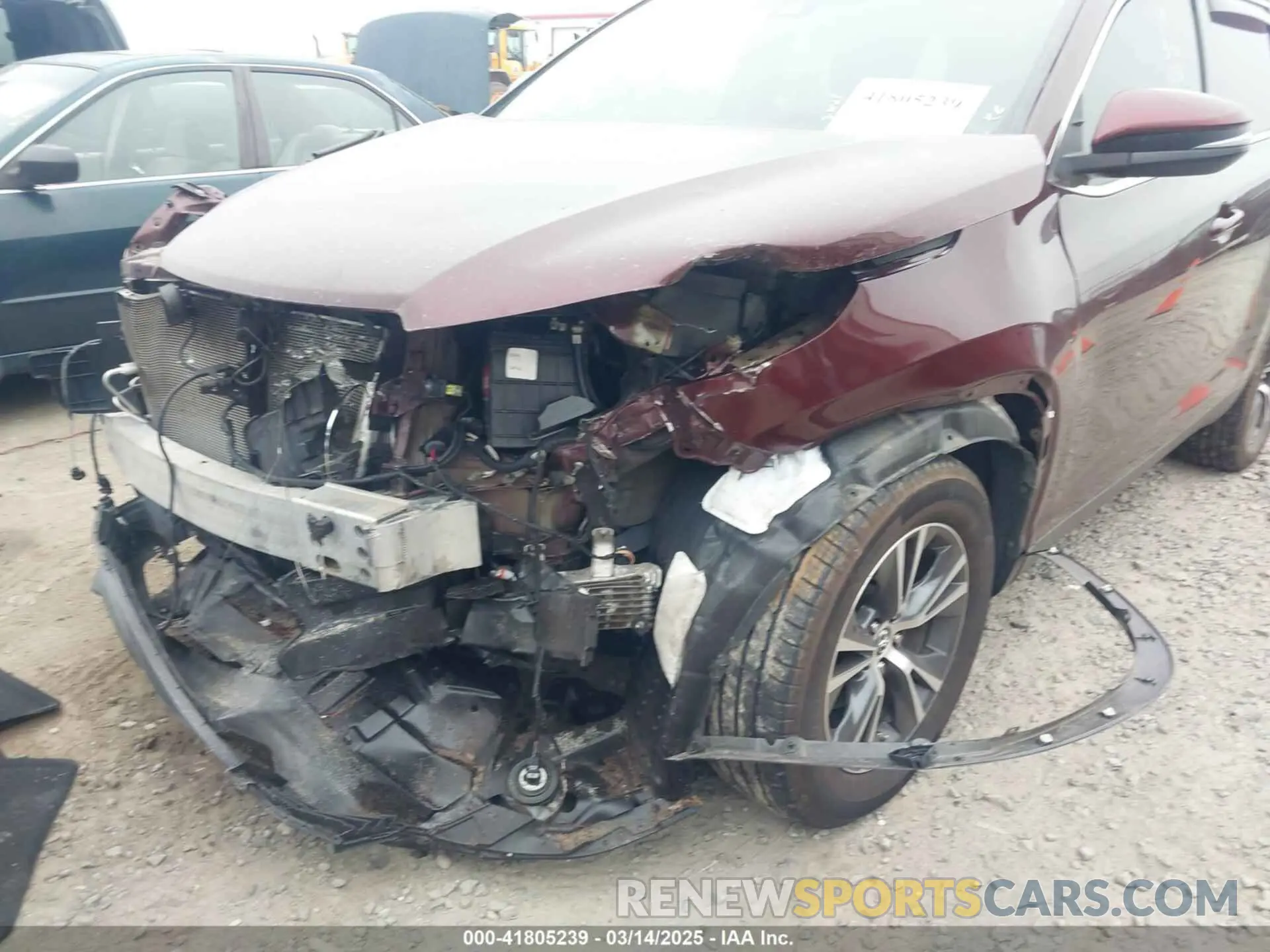 6 Photograph of a damaged car 5TDZZRFH5KS354031 TOYOTA HIGHLANDER 2019