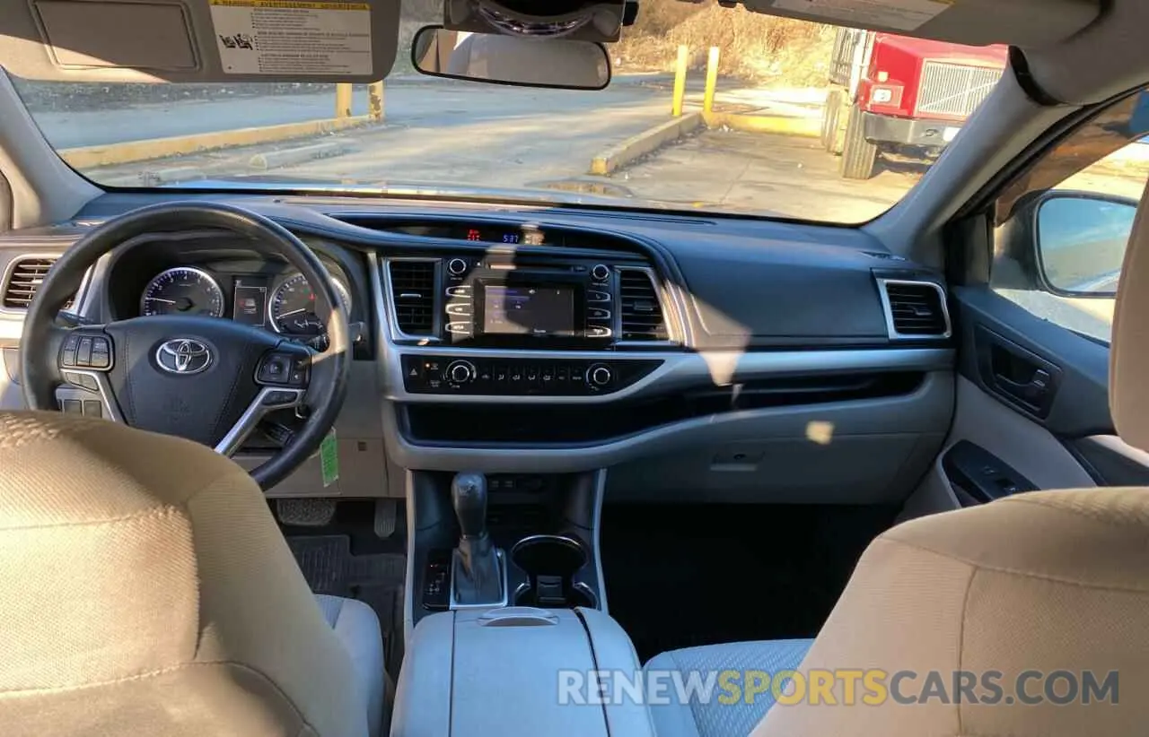 9 Фотография поврежденного автомобиля 5TDZZRFH6K3433264 TOYOTA HIGHLANDER 2019