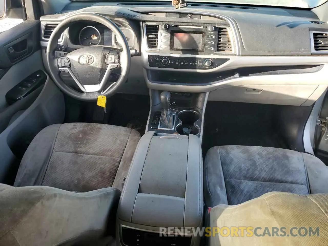 8 Фотография поврежденного автомобиля 5TDZZRFH6KS294907 TOYOTA HIGHLANDER 2019