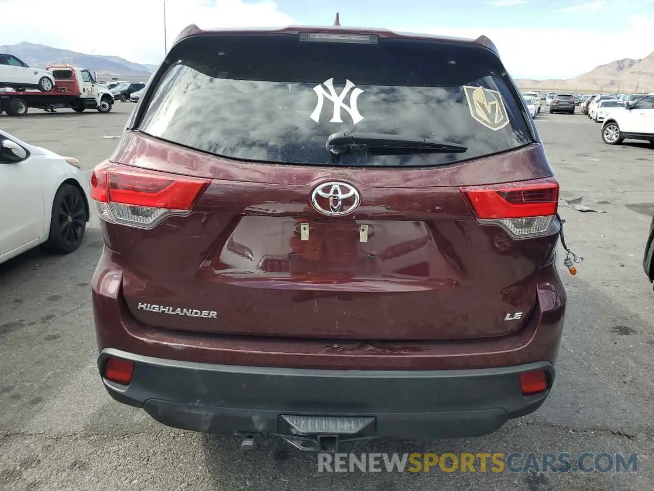 6 Фотография поврежденного автомобиля 5TDZZRFH6KS305436 TOYOTA HIGHLANDER 2019