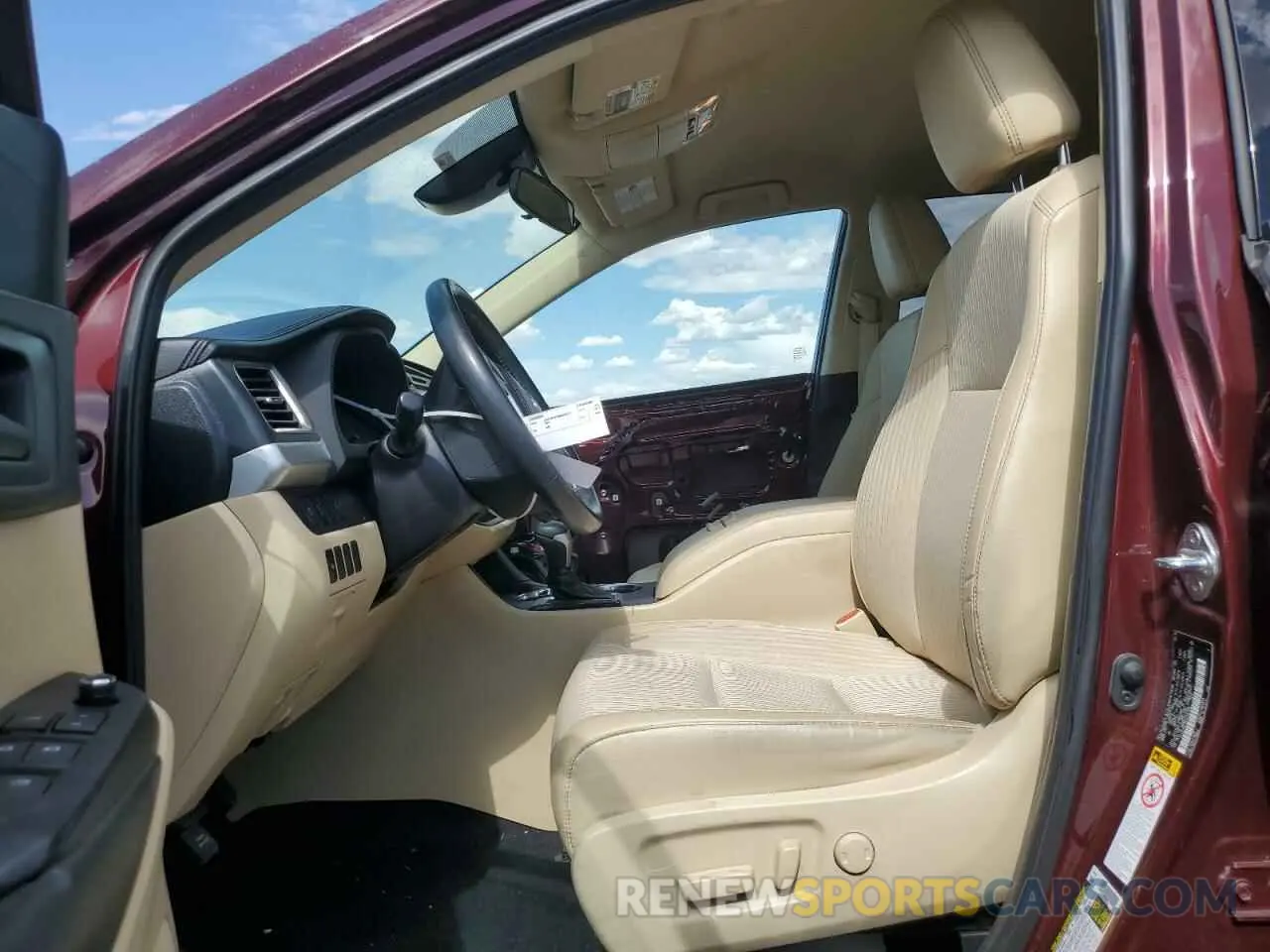 7 Фотография поврежденного автомобиля 5TDZZRFH6KS305436 TOYOTA HIGHLANDER 2019
