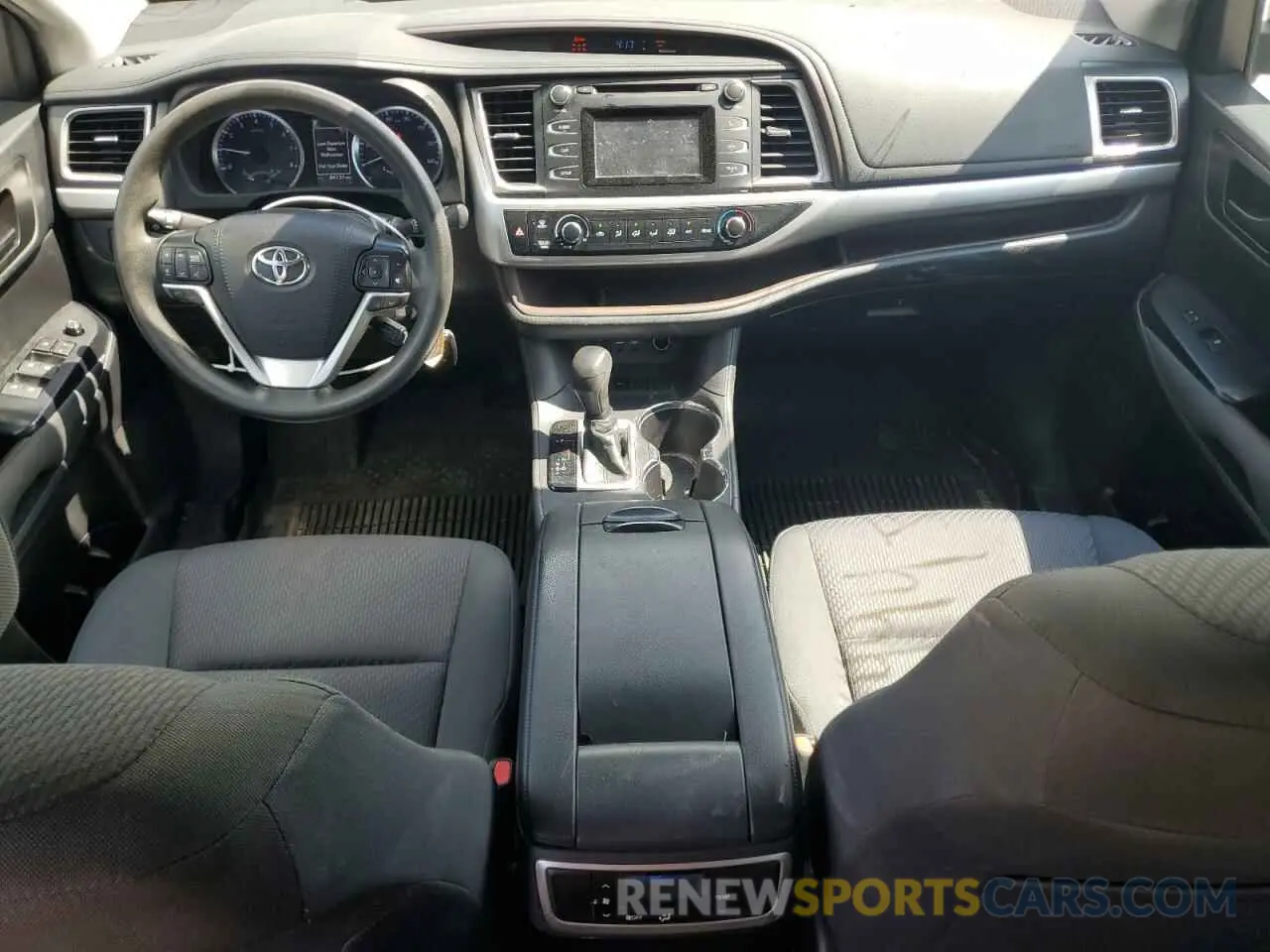 8 Photograph of a damaged car 5TDZZRFH7KS296813 TOYOTA HIGHLANDER 2019