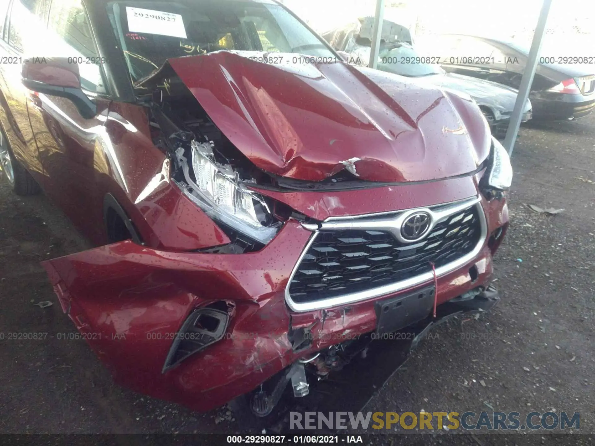 6 Photograph of a damaged car 5TDBZRBH1LS019311 TOYOTA HIGHLANDER 2020
