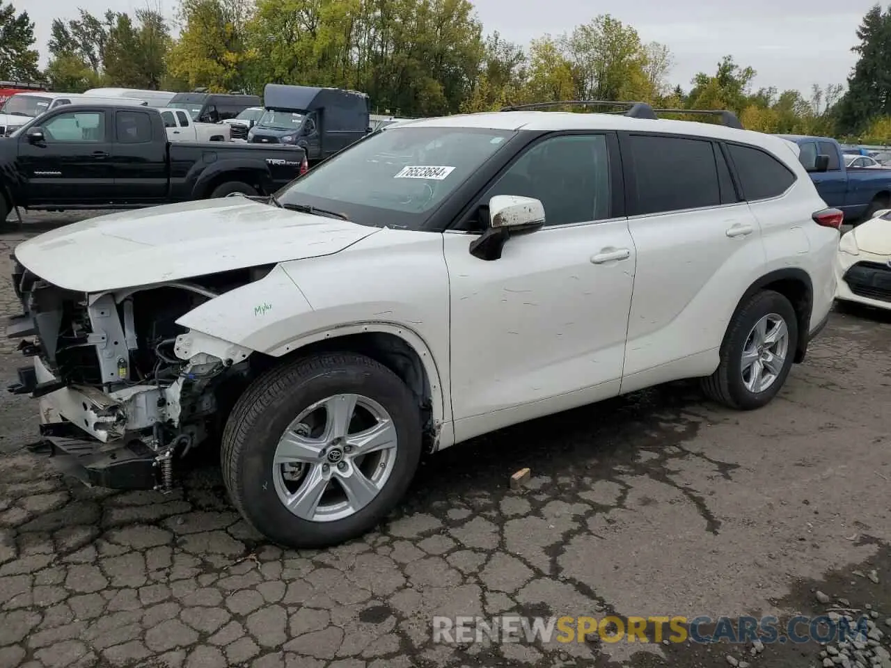 1 Фотография поврежденного автомобиля 5TDBZRBH2LS019429 TOYOTA HIGHLANDER 2020