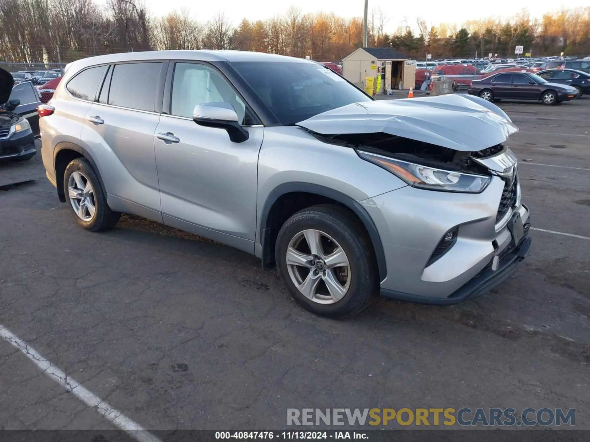 1 Photograph of a damaged car 5TDBZRBH4LS018301 TOYOTA HIGHLANDER 2020