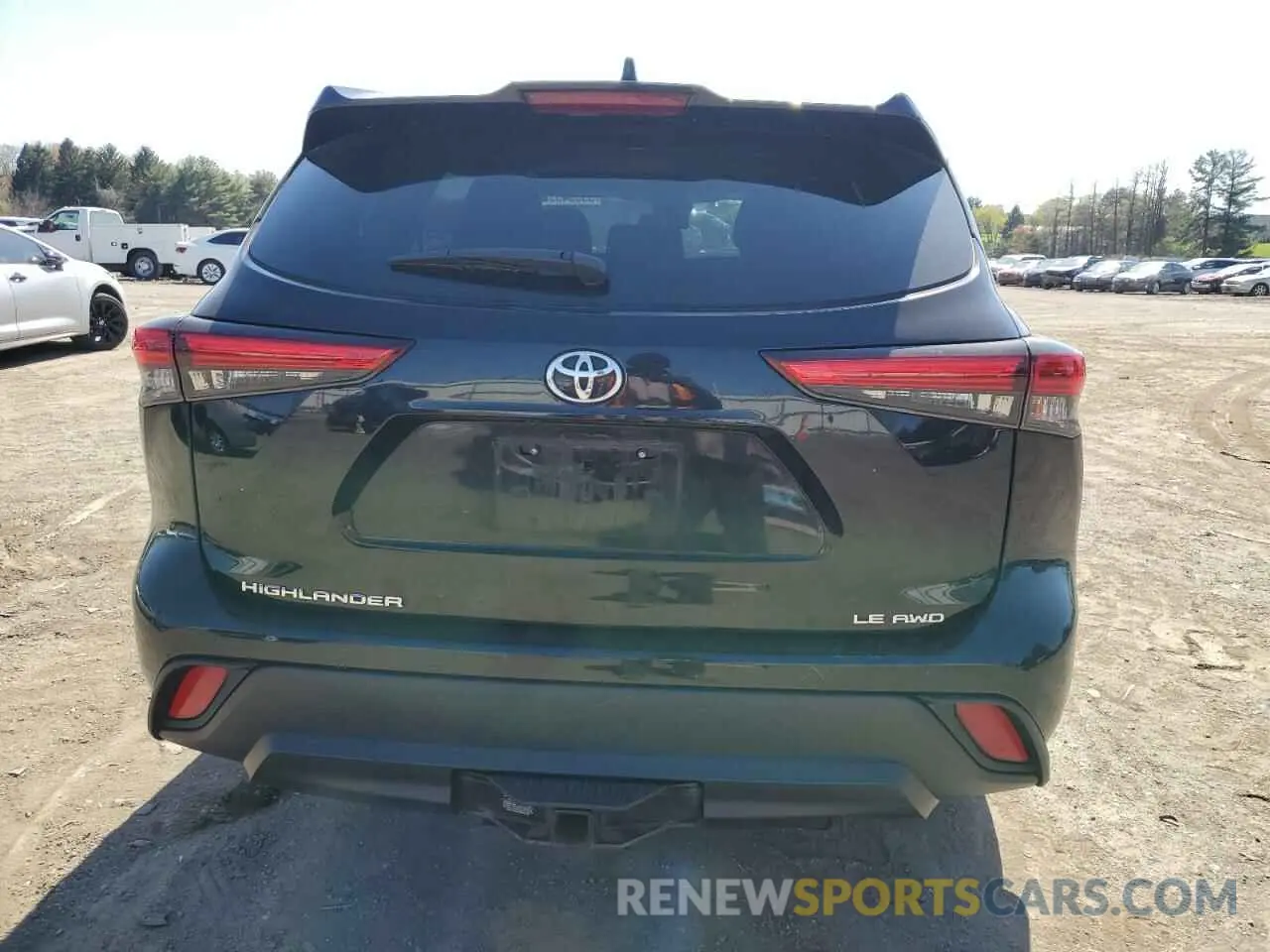 6 Photograph of a damaged car 5TDBZRBH4LS511959 TOYOTA HIGHLANDER 2020