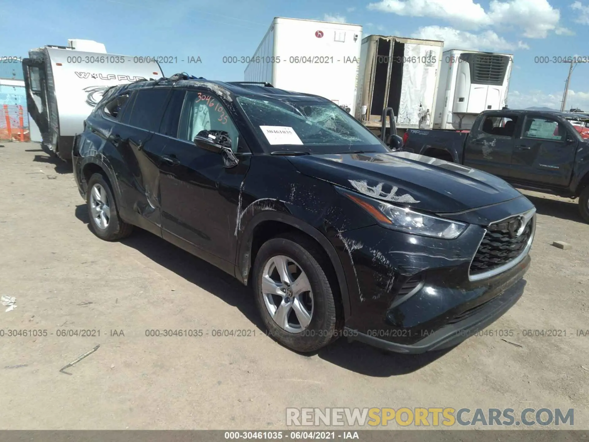 1 Photograph of a damaged car 5TDCZRAH3LS030445 TOYOTA HIGHLANDER 2020
