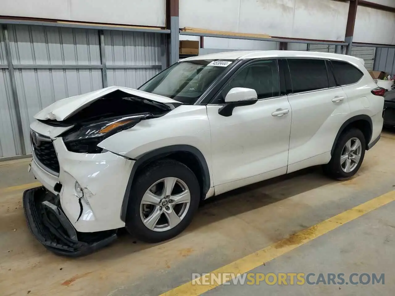 1 Photograph of a damaged car 5TDCZRAH5LS500796 TOYOTA HIGHLANDER 2020