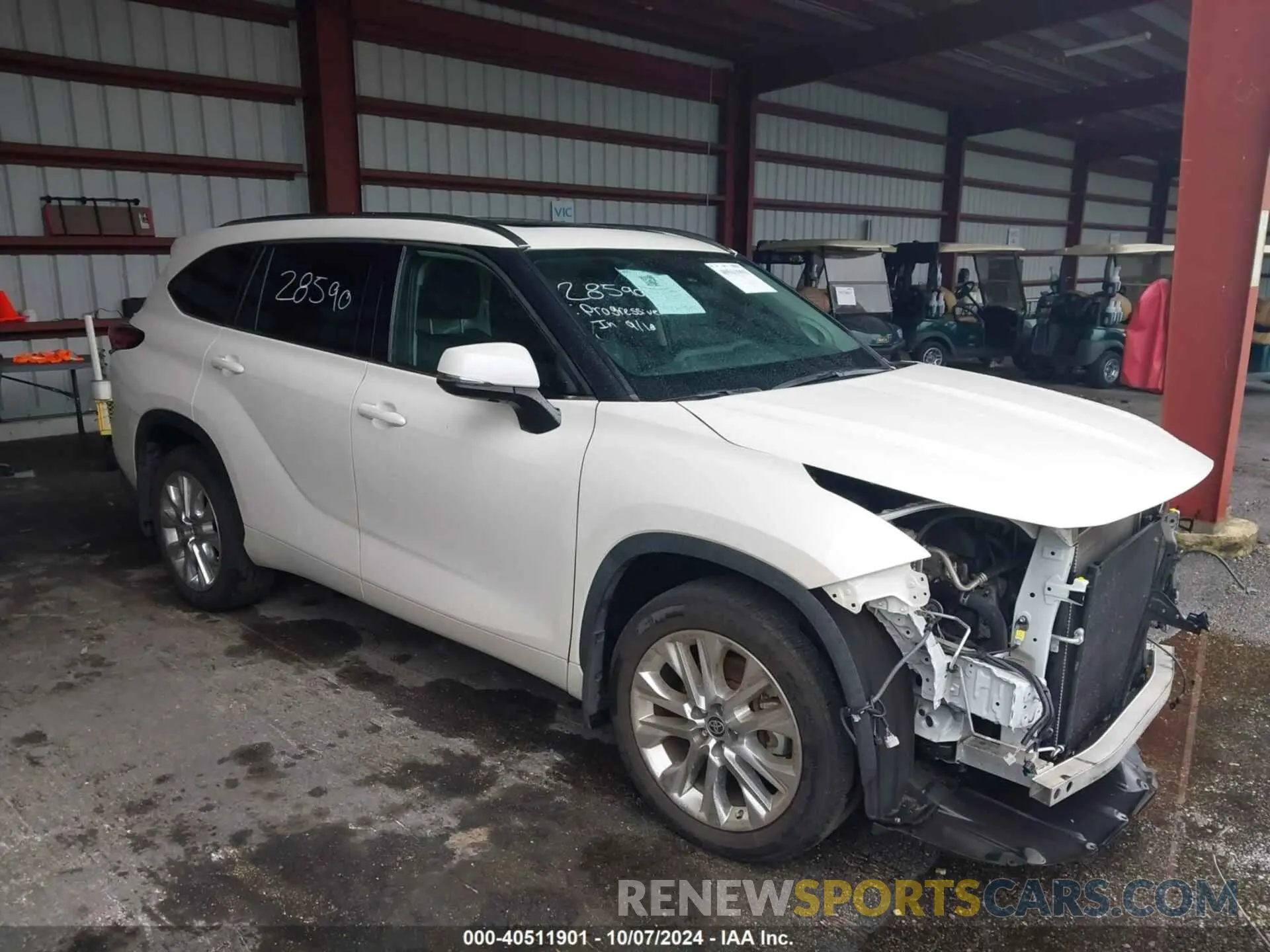 1 Photograph of a damaged car 5TDDZRBH6LS026988 TOYOTA HIGHLANDER 2020