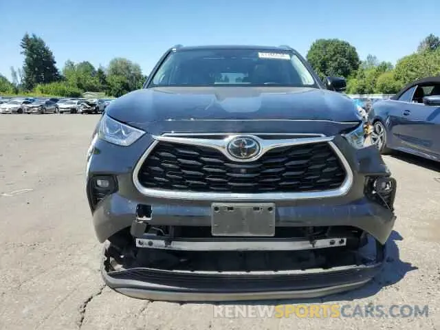 5 Photograph of a damaged car 5TDFZRBH9LS027142 TOYOTA HIGHLANDER 2020