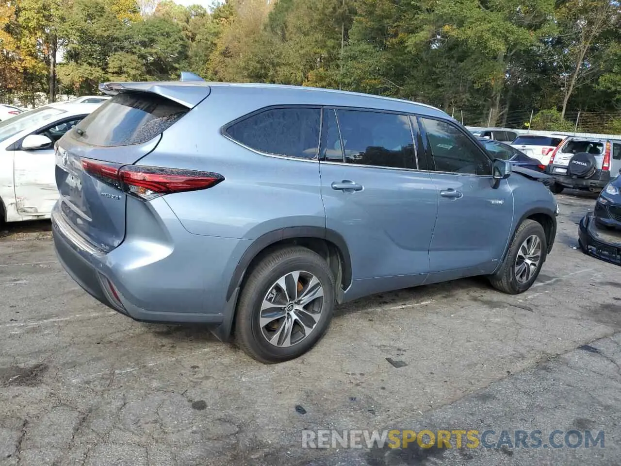 3 Photograph of a damaged car 5TDGBRCH2LS009279 TOYOTA HIGHLANDER 2020