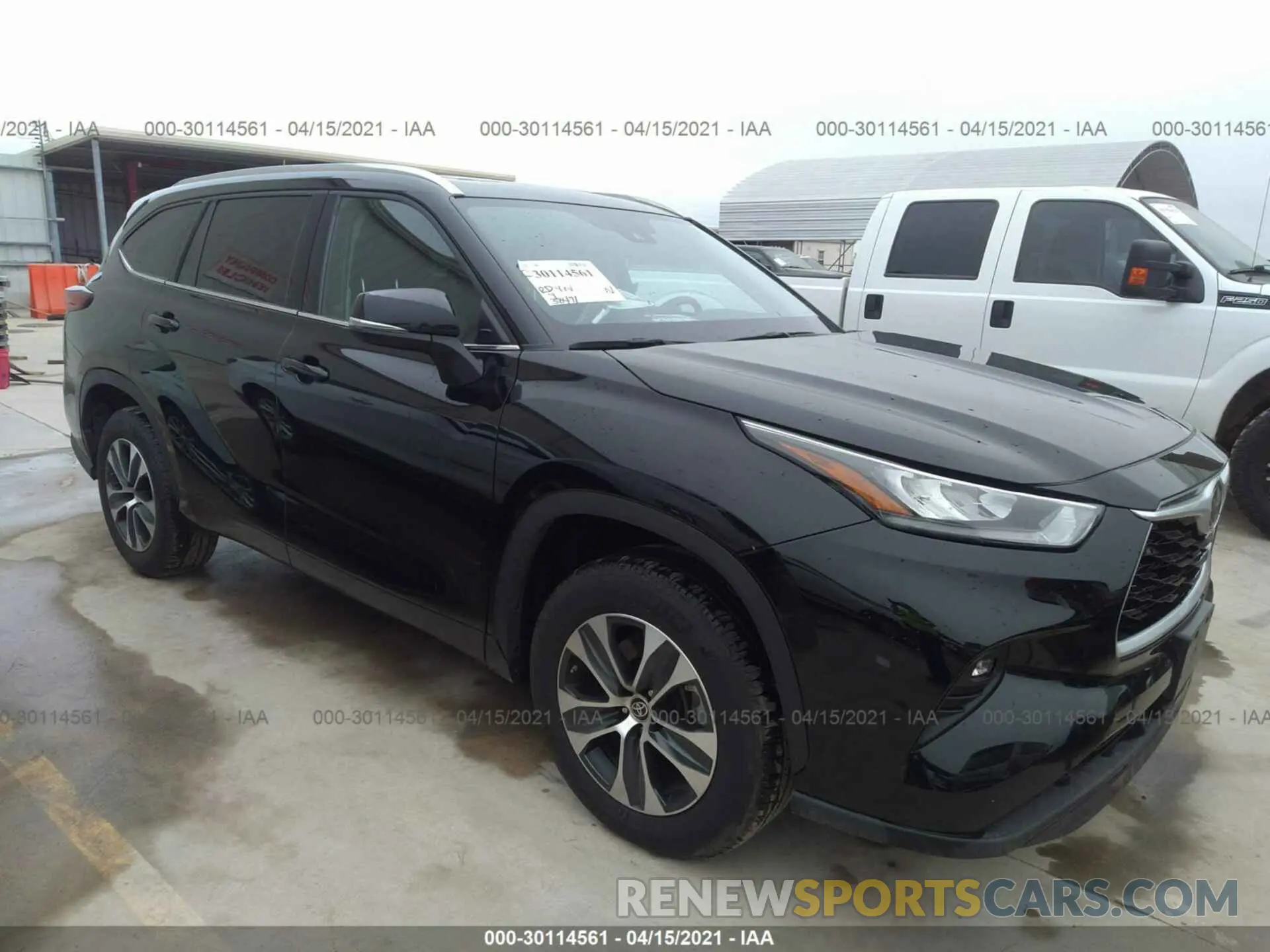 1 Photograph of a damaged car 5TDGZRAH0LS501937 TOYOTA HIGHLANDER 2020