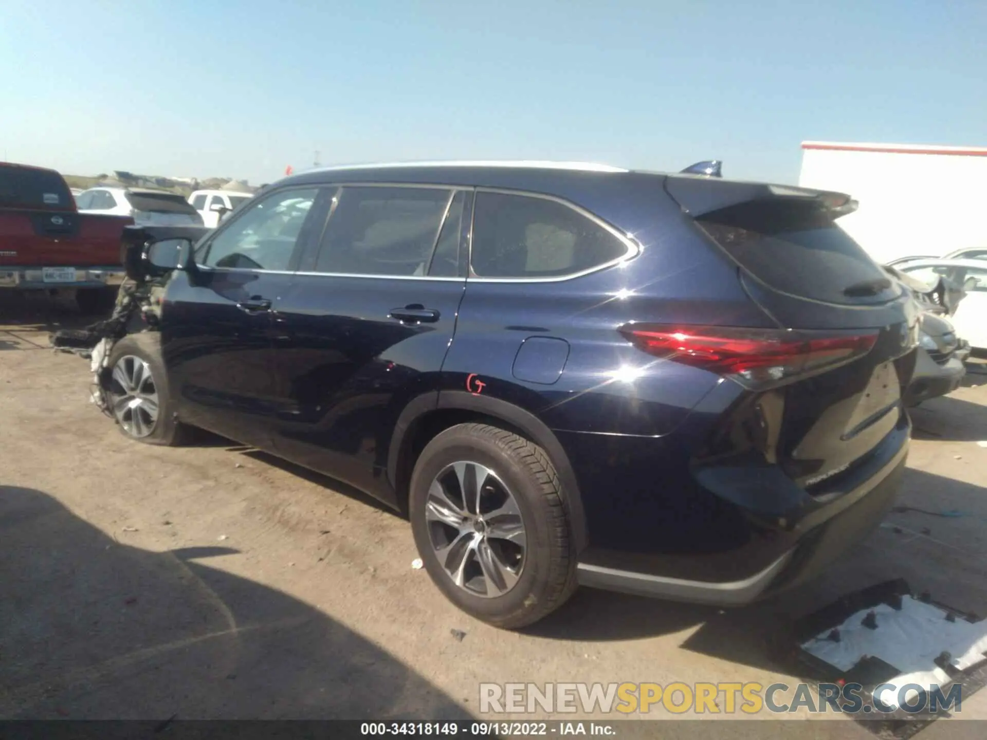 3 Фотография поврежденного автомобиля 5TDGZRAH3LS006146 TOYOTA HIGHLANDER 2020