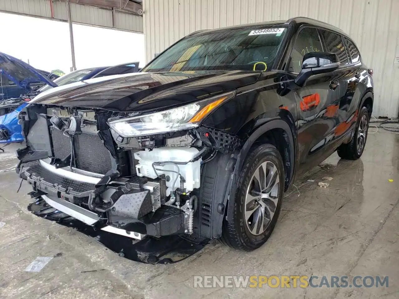 2 Фотография поврежденного автомобиля 5TDGZRAH3LS025800 TOYOTA HIGHLANDER 2020