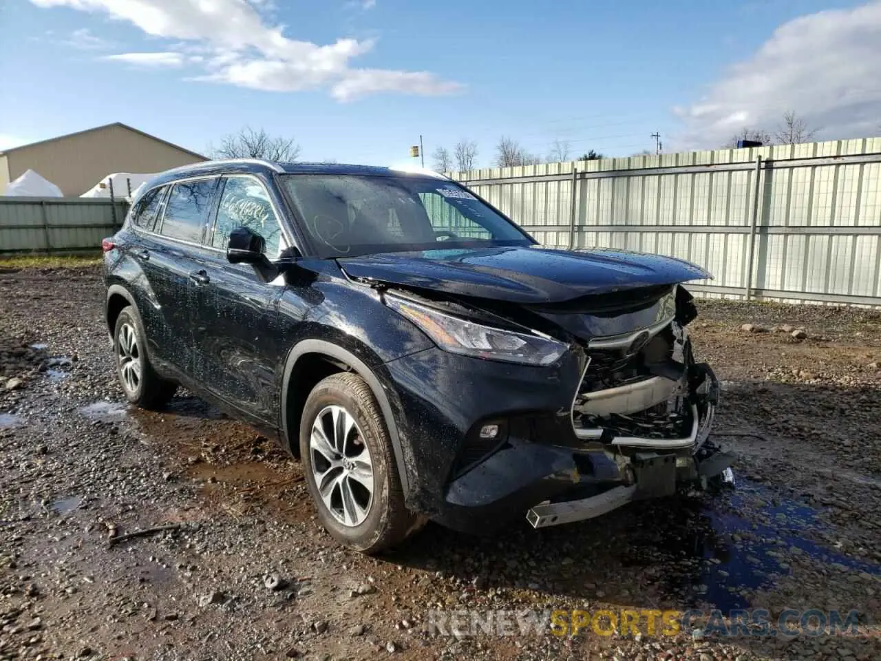 1 Photograph of a damaged car 5TDGZRAH7LS501966 TOYOTA HIGHLANDER 2020
