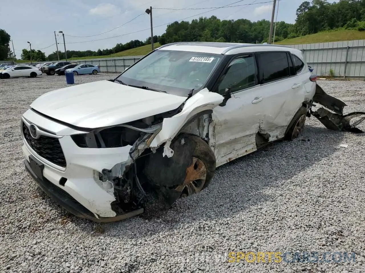 1 Photograph of a damaged car 5TDGZRAH9LS504383 TOYOTA HIGHLANDER 2020