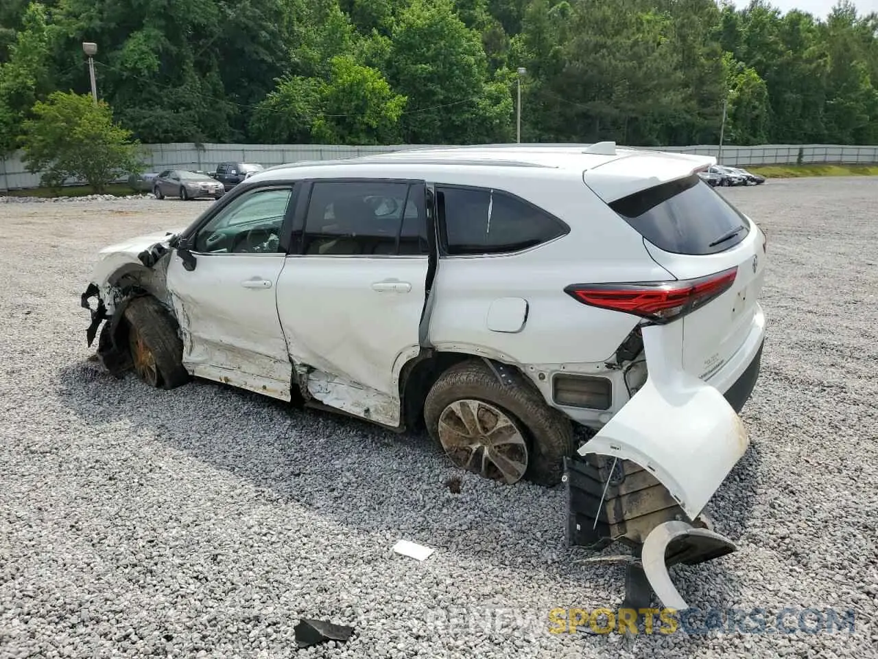 2 Photograph of a damaged car 5TDGZRAH9LS504383 TOYOTA HIGHLANDER 2020