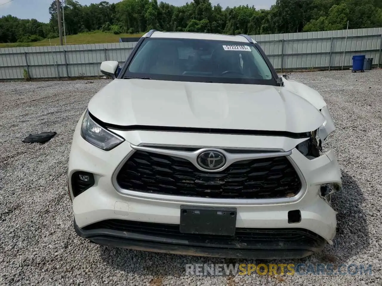 5 Photograph of a damaged car 5TDGZRAH9LS504383 TOYOTA HIGHLANDER 2020