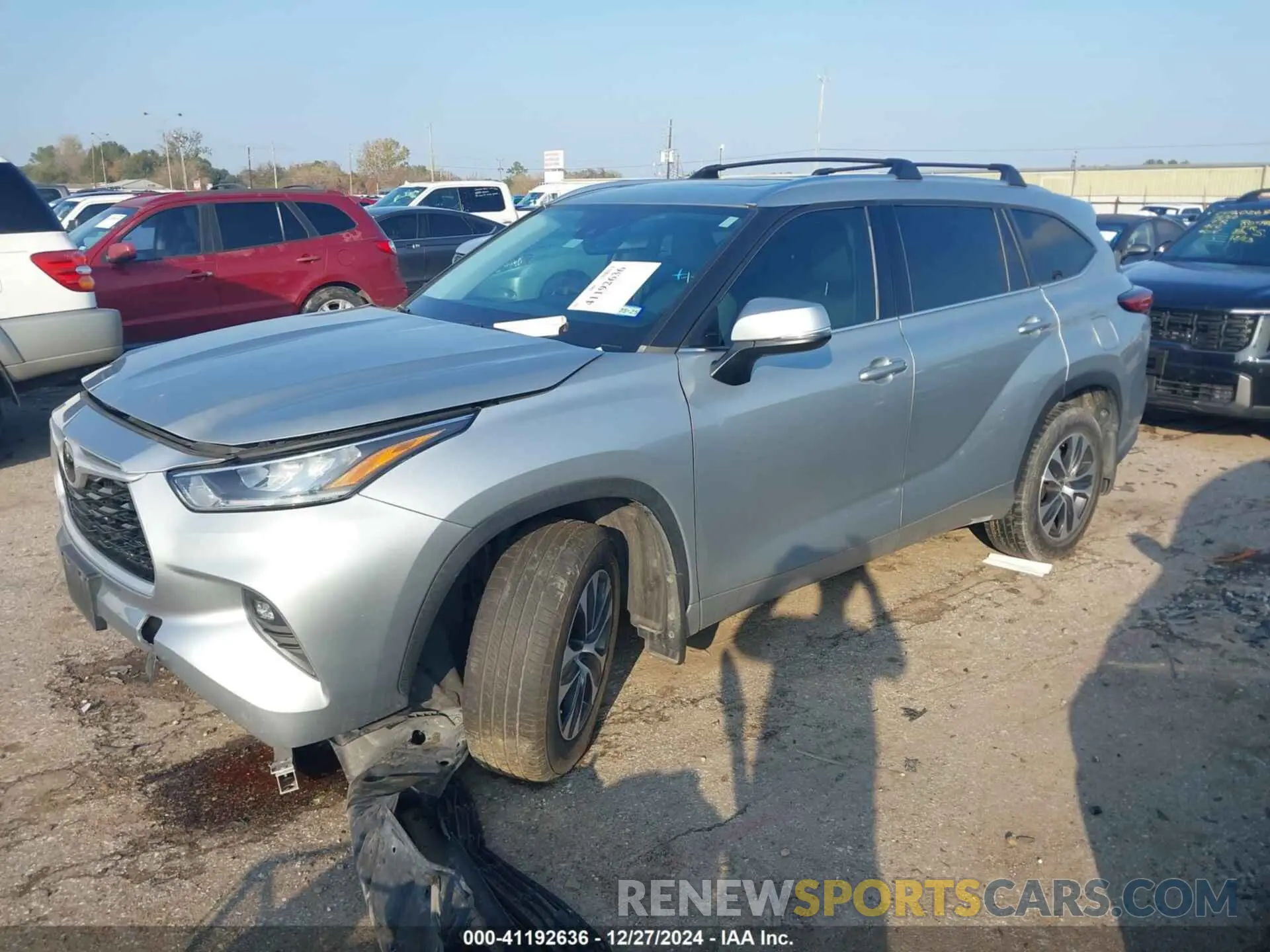 2 Фотография поврежденного автомобиля 5TDGZRBH0LS508126 TOYOTA HIGHLANDER 2020