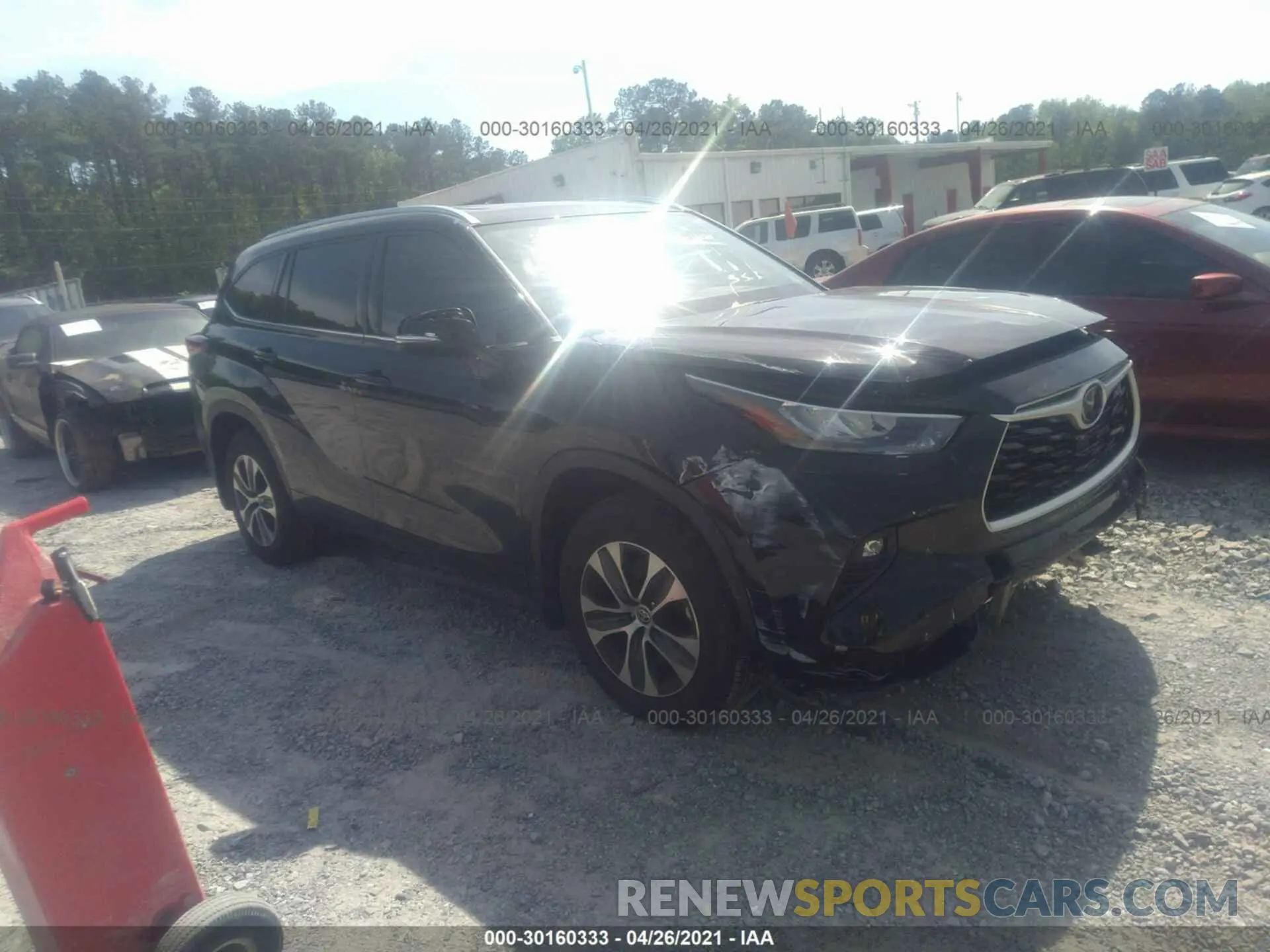 1 Photograph of a damaged car 5TDGZRBH0LS512676 TOYOTA HIGHLANDER 2020